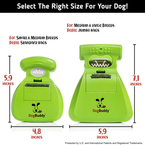 Ultimate Kiwi Dog Pooper Scooper - Portable & Convenient Cleanup Solution for All Dog Sizes with Bag Attachment and Leash Clip